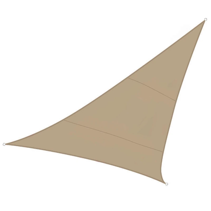 PEREL 5 x 5 x 5 m Triangle Water Permeable Shade Sail - Champagne