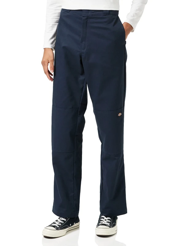 Dickies Men's Regular Straight Fit Double Knee Stretch Twill Work Pant, Dark Navy V1, 36W x 34L