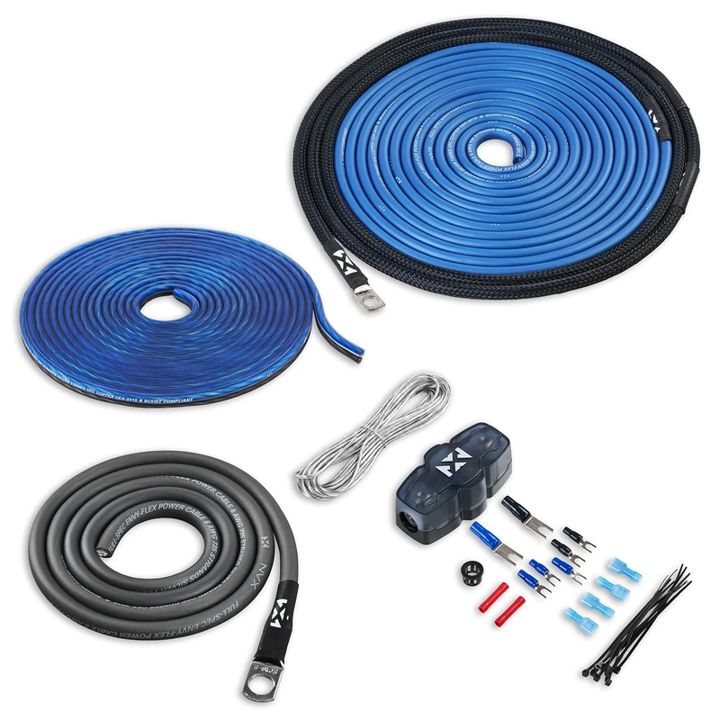 NVX True 8 Gauge AWG 100% OFC Amplifier Wiring Kit Without RCA Cable - XAPK8