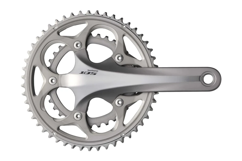 Shimano 105 5700D 39 Chain Set - Silver, 53/39 Teeth