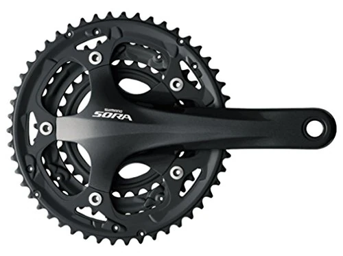 SHIMANO Sora 3503 165mm Chain Set - Black, 50/39/30 Teeth