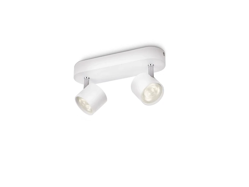 PHILIPS MyLiving Star 2 Bar Spotlight Ceiling Bar (Integrated 2 x 3 W LED Bulb) - White