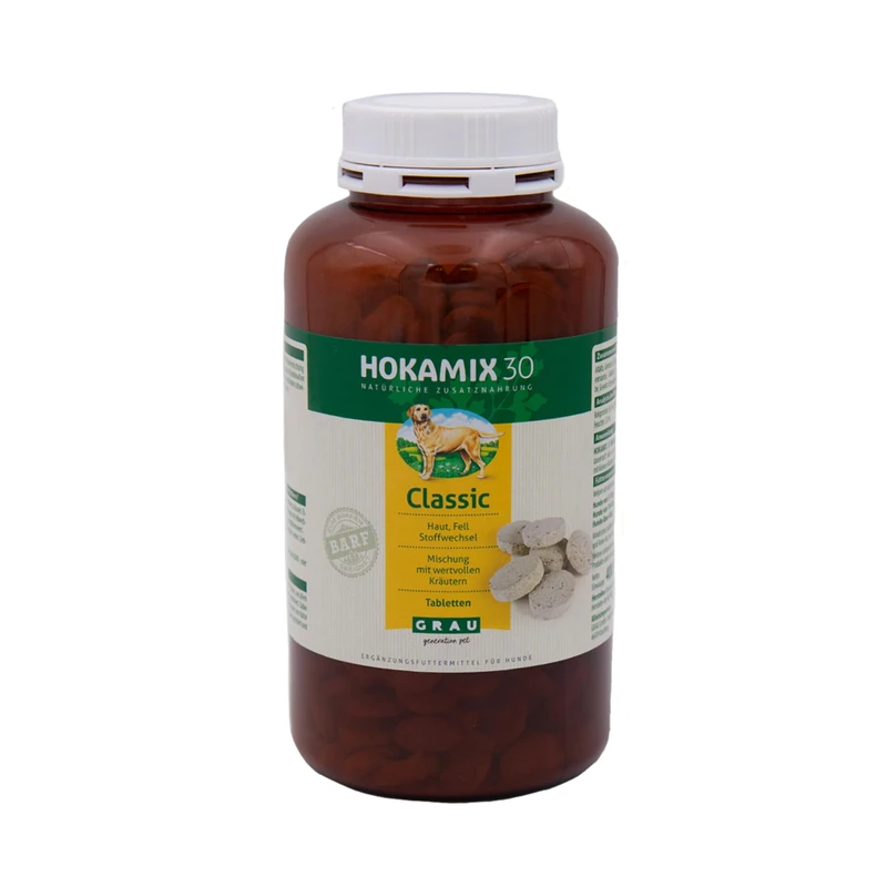GRAU Original HOKAMIX30 Classic Tablets, All-Round Herb Mix in Tablet Form, 30 Essential Herbs for Prevention, Pack of 1 (1 x 400 Tablets), Feed Supplement for Dogs