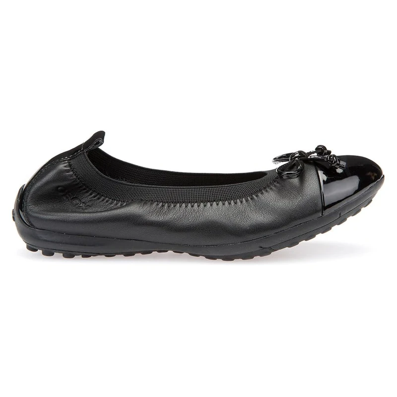 Geox Girls J Piuma Bal.f Ballerina, Black, 3 UK Child - Image 1