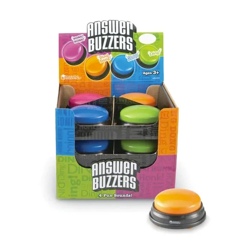 Learning Resources Answer Buzzers Classpack, Teacher Supplies, Teacher Resources, Batteries Included, Set of 12, Ages 3+ (Product is not recordable)