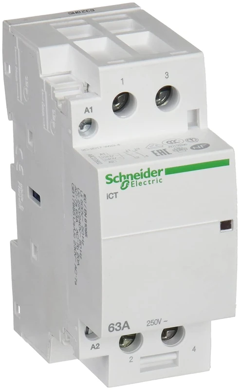 Schneider A9C20862 Contactor Ict 63A 2No 220-240 Vac, White, Set Of 6 Piece