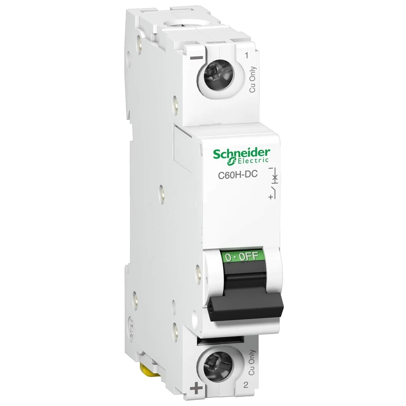 Schneider A9N61501 Mcb Miniature Circuit Breaker C60H-DC 1P 1A, White