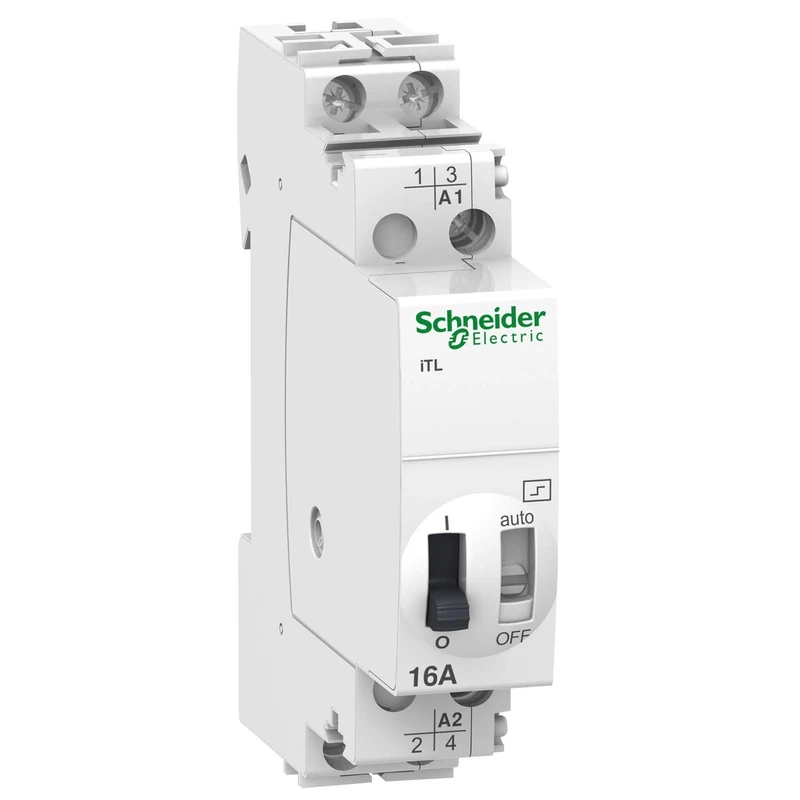 Schneider A9C30112 Impulse Relay Itl 16A 2P 24Vac/12Vdc, White, Set Of 12 Piece