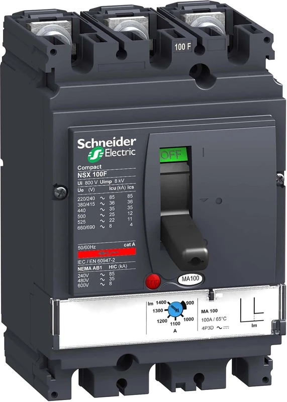 Schneider Elec PBT – Cap 05 02 – Switch Control MAGNETICO nsx100 °F ma12,5 3 Poles 3R