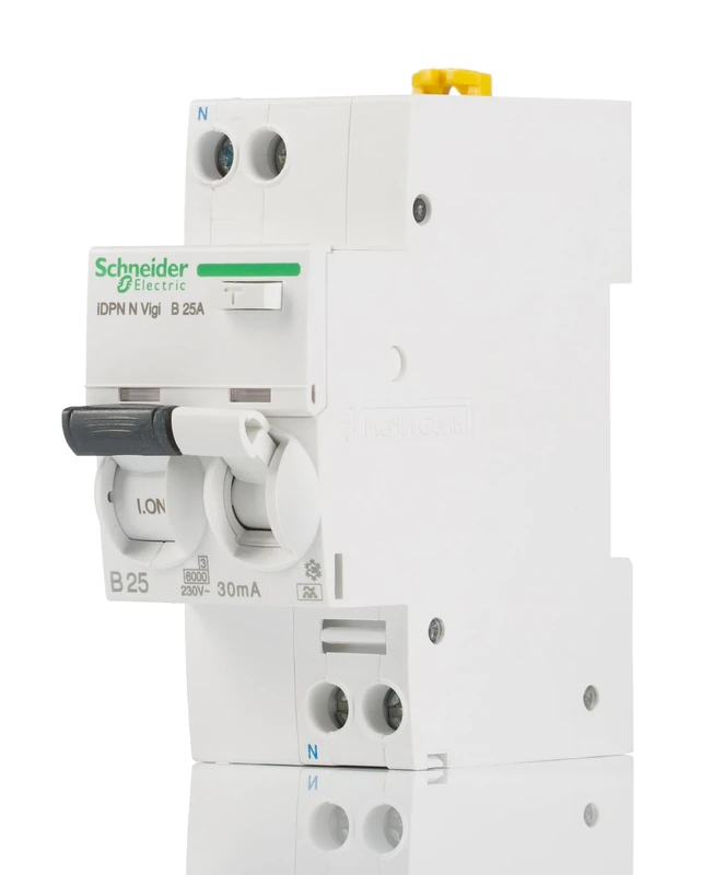 Schneider A9D56625 Residual-Current Circuit Breaker Switch IDPN N VIGI 1P + N, 25 A, Char A 30 mA Type A, 6kA