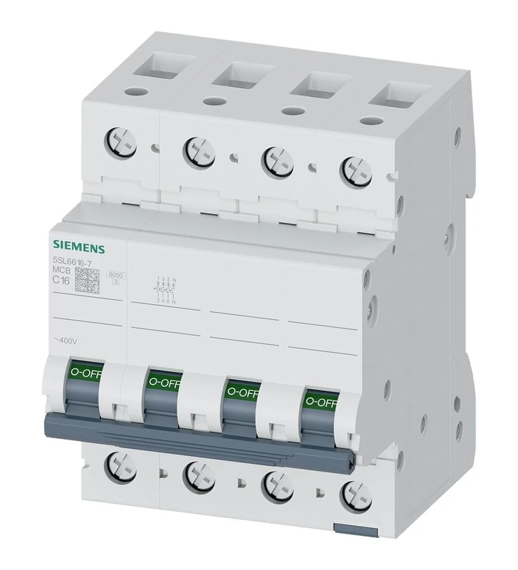 Siemens 5SL6616-7 Miniature Circuit Breaker 6kA 3+N POLE C-16A