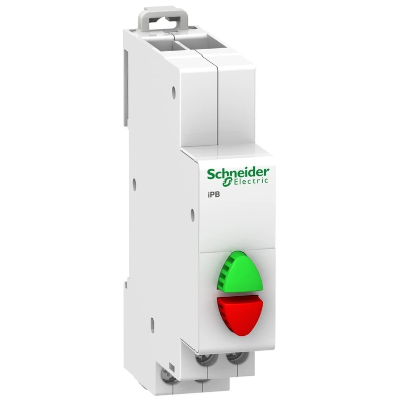 Schneider A9E18034 Double Push Button, White, Set of 12 Piece