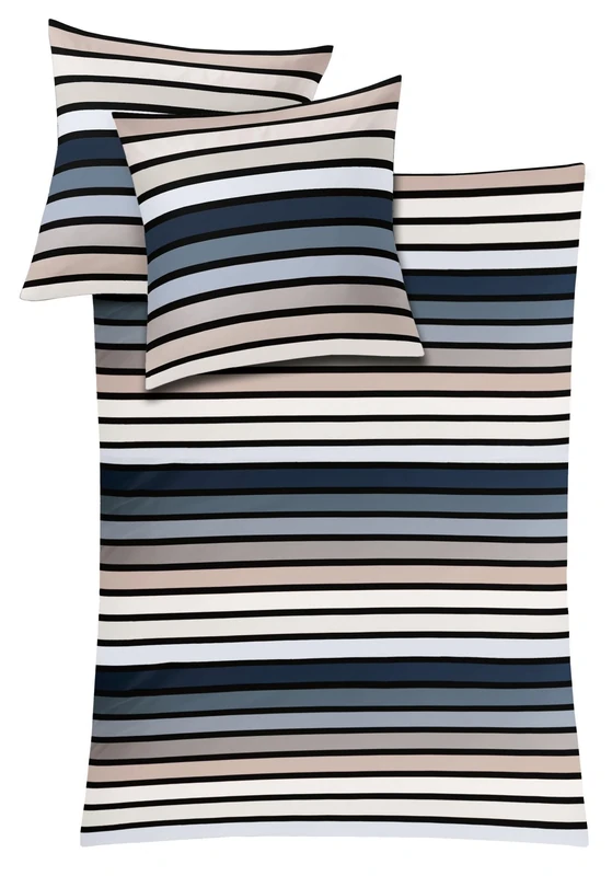 Kleine Wolke "Rimini” Bedding Duvet Cover Set, mako satin, taupe, 155 x 220 cm