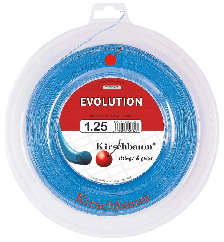Kirschbaum Unisex - Adult Pro Line Evolution Tennis String Blue 1.25mm x 200m