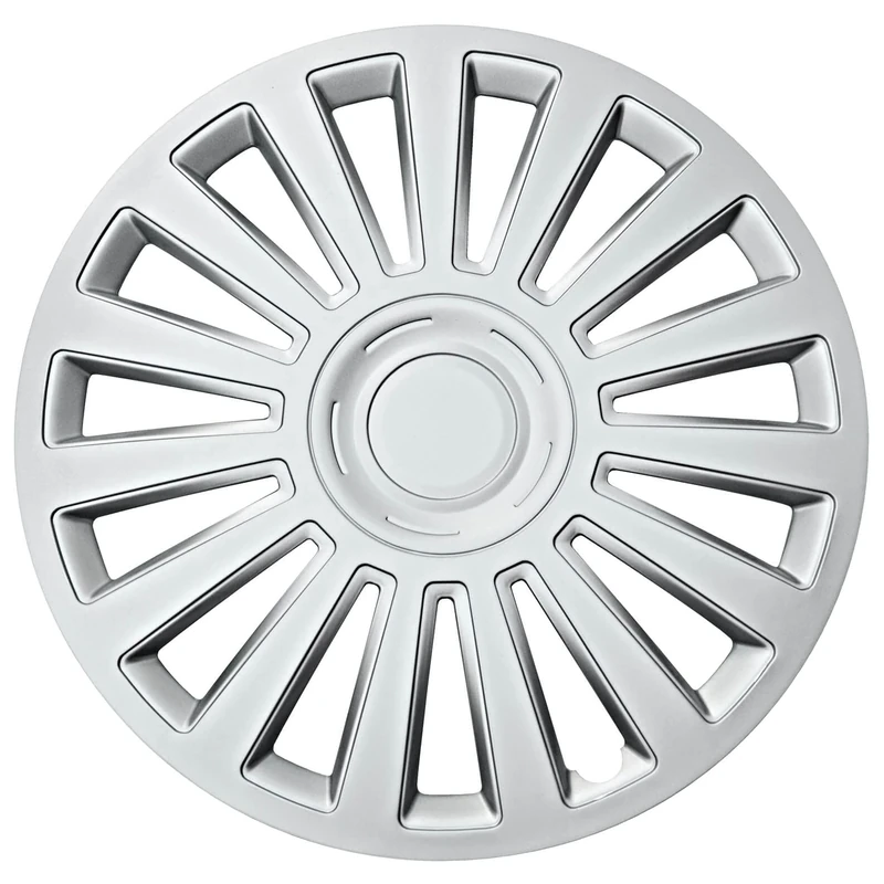 CAR+ VNJ3616 California Wheel Trims 4-Piece Set, 16-Inch Diameter, Silver