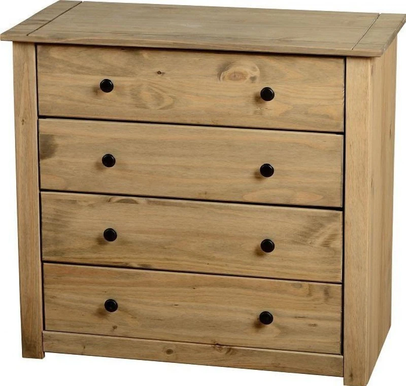 Panama 4 Drawer Chest in Natural Wax - Image 1