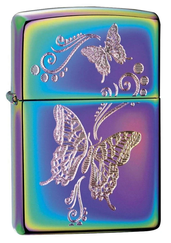Zippo Windproof Lighter - Butterflies - Multicolour - Auto Engrave - Refillable - Reusable - Gift Box - Made in USA - Image 1