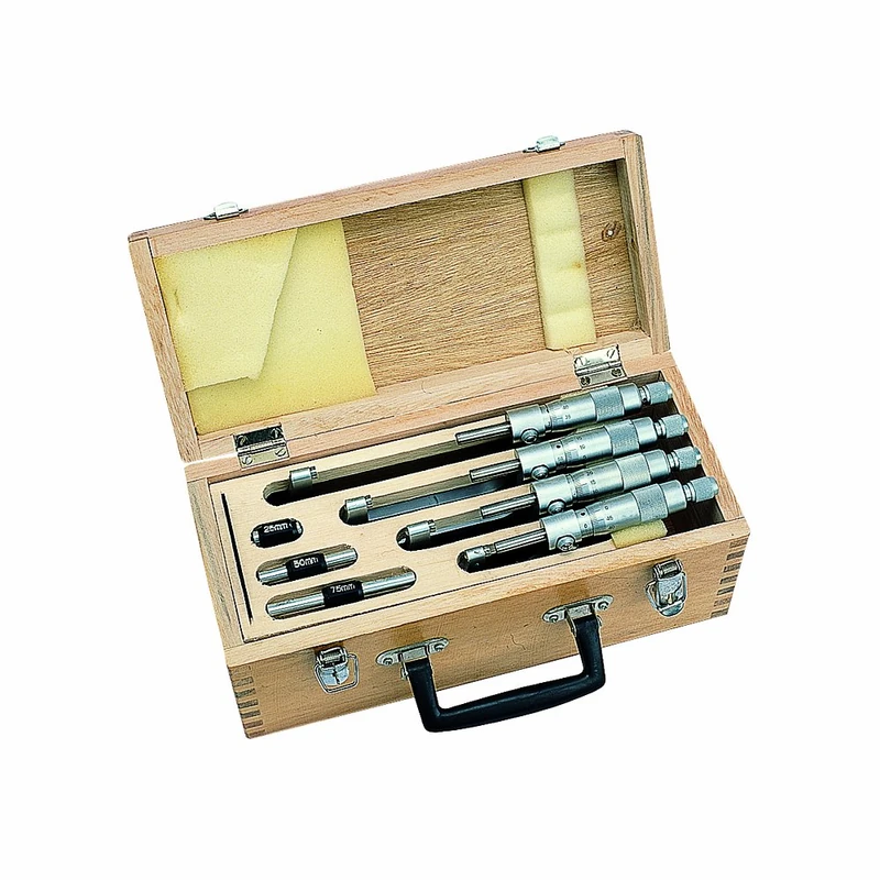 Metrica 44098 4-Piece External Micrometer Set 0-100 mm
