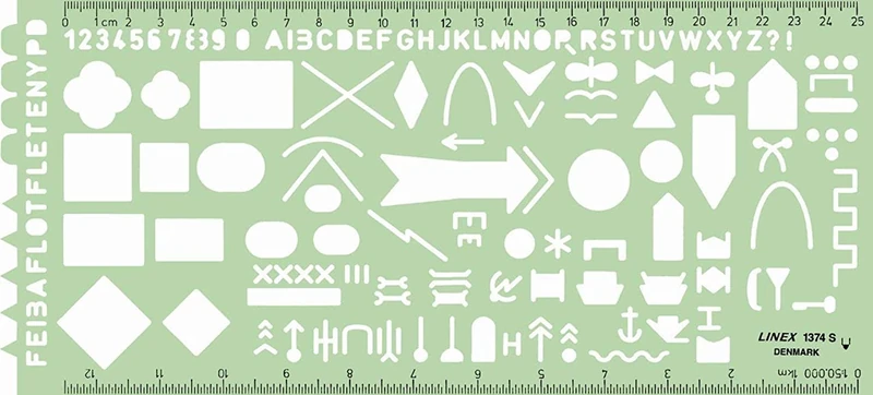 Linex NATO 1374S Troop Stencil Characters According to APP-6A 275 x 125 mm Green - Image 1