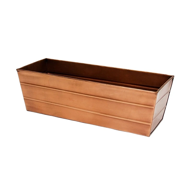 Achla Copper Window Flowerbox Planter, Steel, M