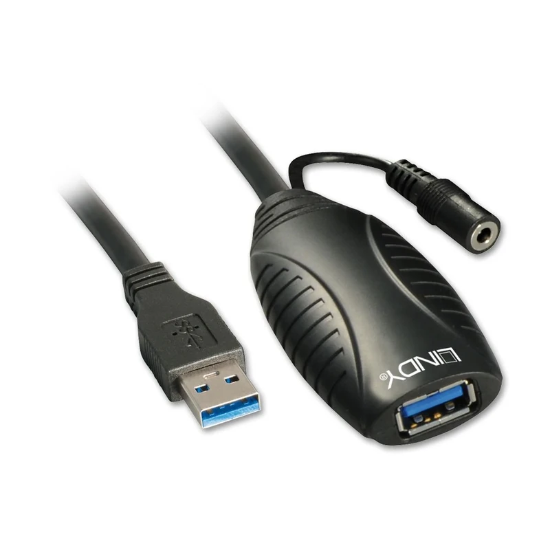 LINDY 10m USB 3.0 Active Extension Cable, Black