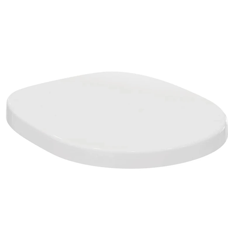 Ideal Standard – Concept Toilet seat and Cover, Wrapover Design, Round, UV-Resistant, Durable, Inclusive Hinge Set, Easy to Install, Scratch-Resistant duroplast, White Glossy