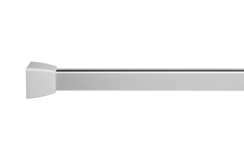 Croydex Profile 800 L-Shaped Rail, Aluminum, Silver, 76 x 183 x 3 cm
