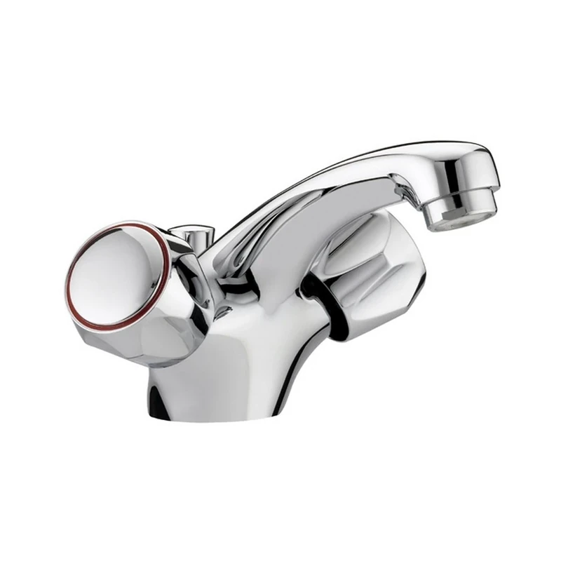 Bristan VAC BAS C MT Club Mono Basin Mixer with Pop Up Waste and Metal Heads - Chrome Plated
