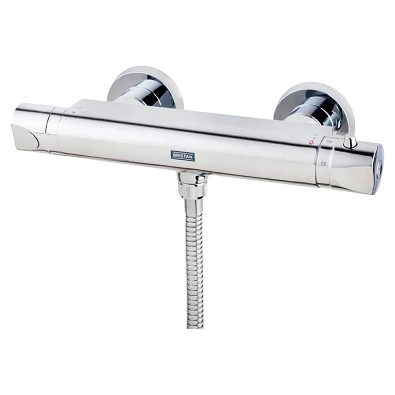 Bristan Artisan Thermostatic Shower Mixer Bar Valve, Scratch Resistant and Anti Scald, for All Plumbing Systems , Chrome Plated - AR2 SHXVOFF C