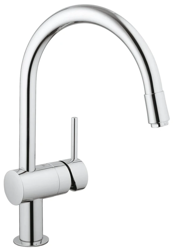 GROHE 3291800E | Minta Kitchen Tap C-Spout | Pull-Down Shower Head | EcoJoy | Chrome