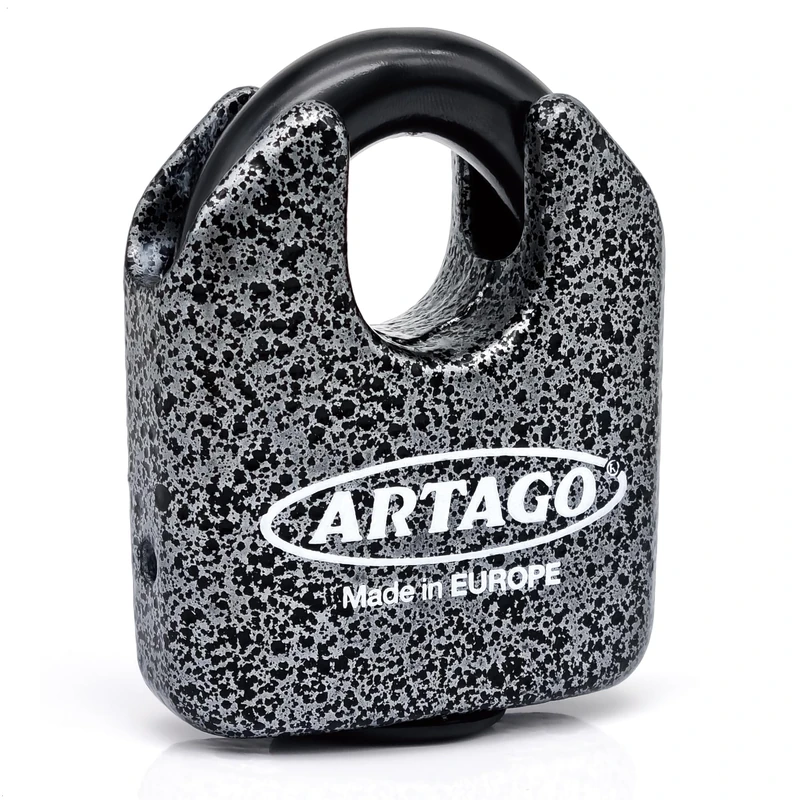 Artago 68T/B Maximum Security Padlock, 14mm/0,55in Shackle, Sold Secure Gold Approved, Forged MONOBLOK System, Bunker Selection, Multipurpose Keyed Padlock Combinable with Chains, Door, Container