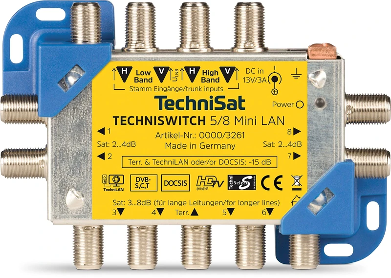 TechniSat 0000/3260 TechniSwitch 5/8 Mini Multi-Switch Satellite Distribution for 8 Users