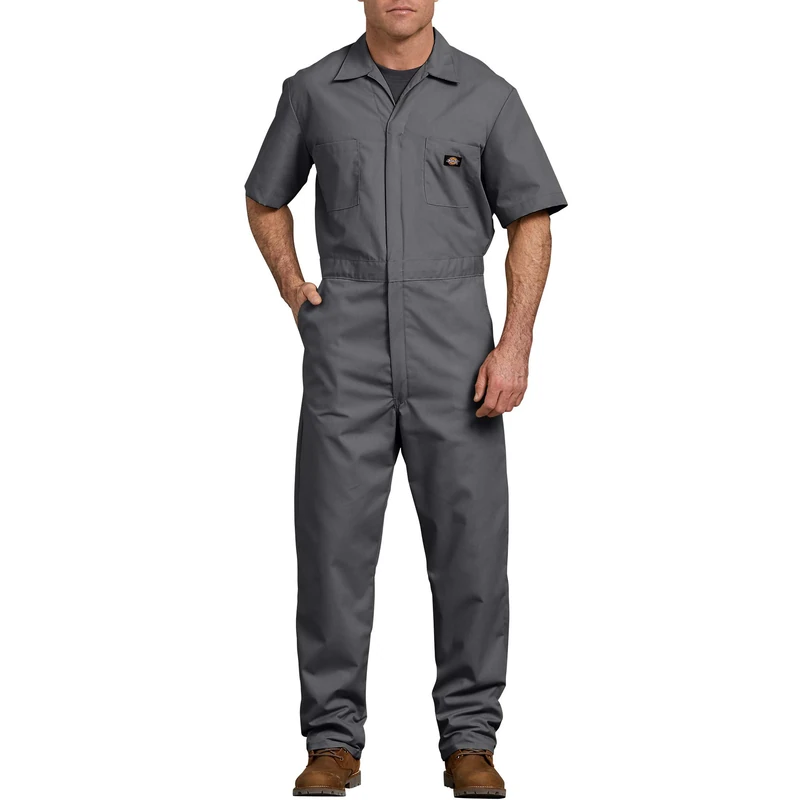 Dickies Men's Short-Sleeve Coverall, Gray V1, 3X-Large Tall