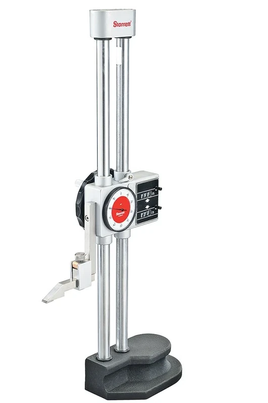 Starrett 3259-12 Stainless Steel Dual Post Dial Height Gage, 0-12" Graduation Range, 0.001" Graduation