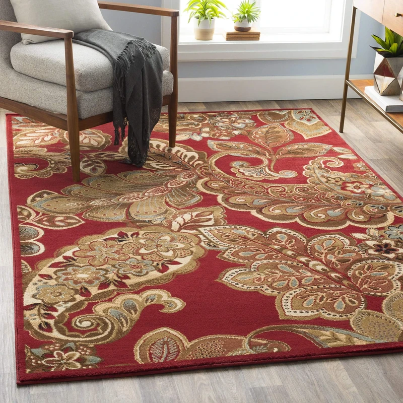 Livabliss Riley Sienna – Vintage Runner 80 x 220 cm, Machine-Woven Medium Pile for Hallway & Living Space – Classic Multi-Tone Design in Light Green, Olive, Red & Charcoal