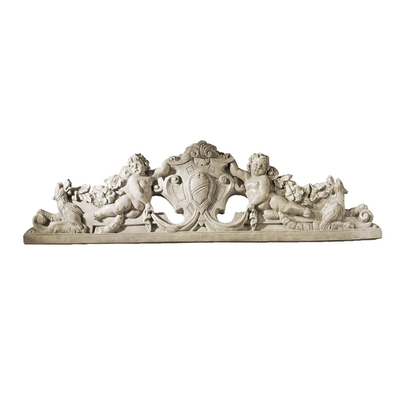 Design Toscano EU31668 Devonshire Sculptural Wall Pediment,Beige,94 x 6.5 x 25.5 cm, 3.75 kg