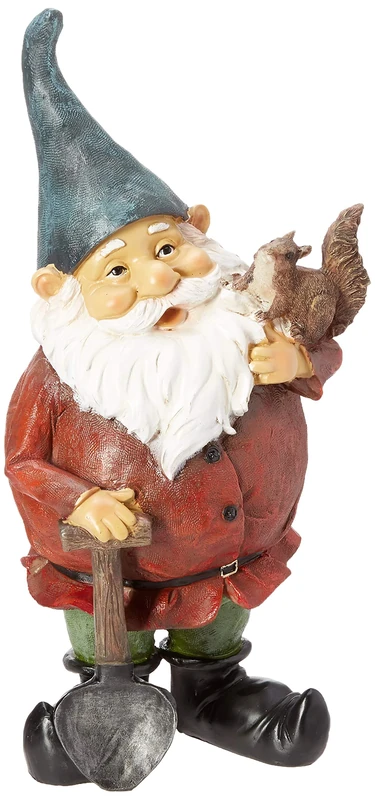 Design Toscano QM211241 Garden Gnome Statue - Digger the Gnome - Outdoor Garden Gnomes - Funny Lawn Gnome Statues - yellow