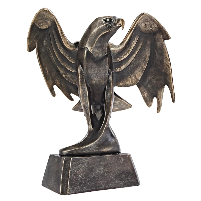Design Toscano Forging Strength American Bald Eagle Art Deco Statue, 35.5 cm, Polyresin, Bronze Finish
