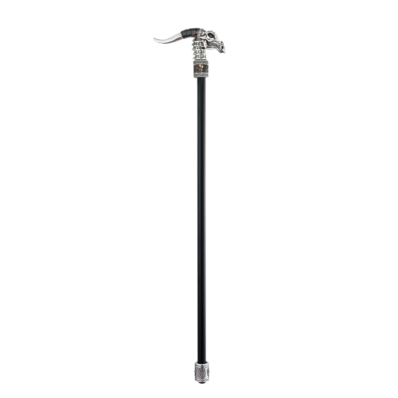Design Toscano QS922494 Dragonsthorne Nebula Dragon Gothic Walking Stick Swagger Cane, 96.5 cm, Polyresin and Metal, Silver and Black