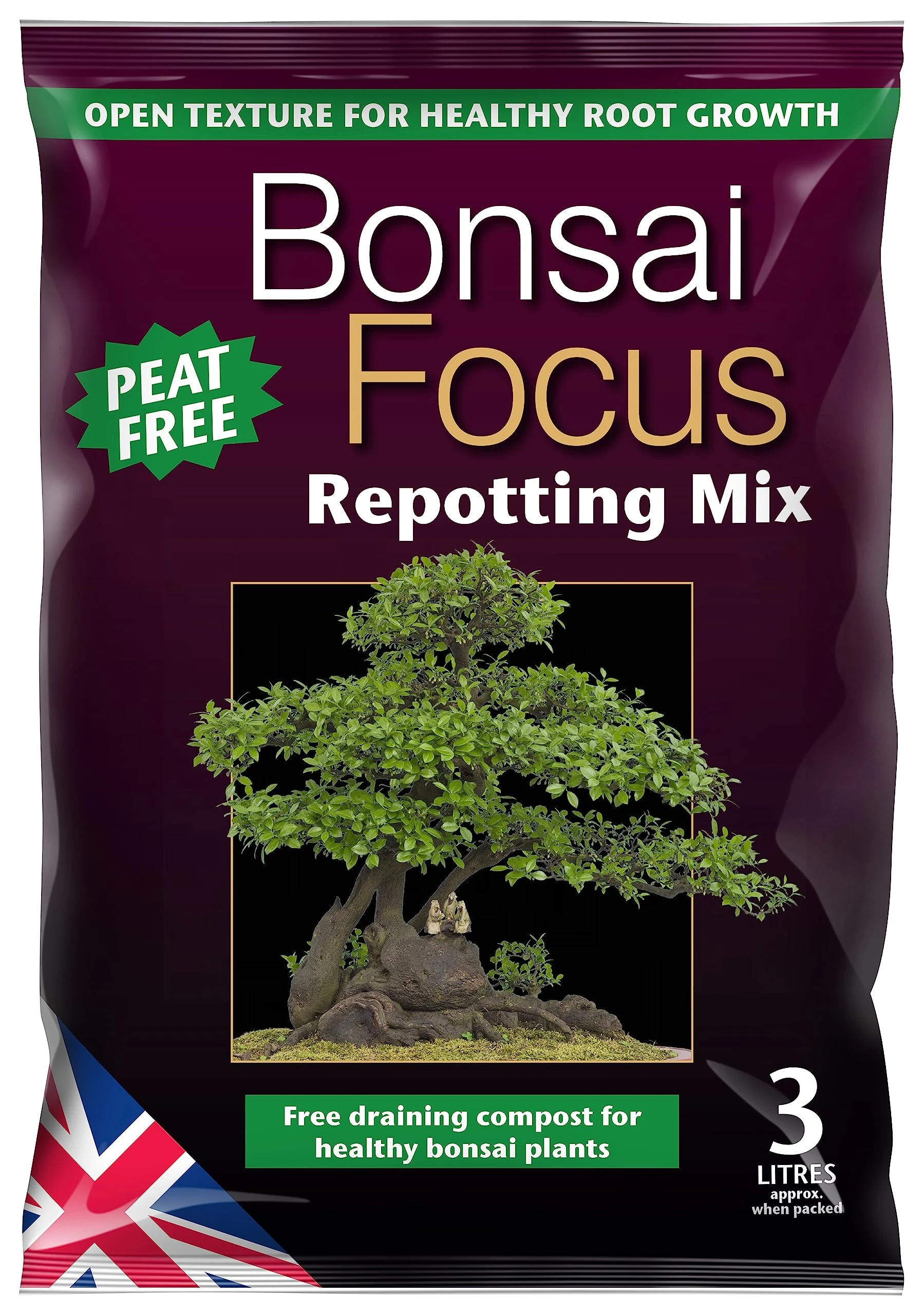 GROWTH TECHNOLOGY LTD MDBF2 BONSAI FOCUS REPOTTING MIX 3 LITRE, BROWN