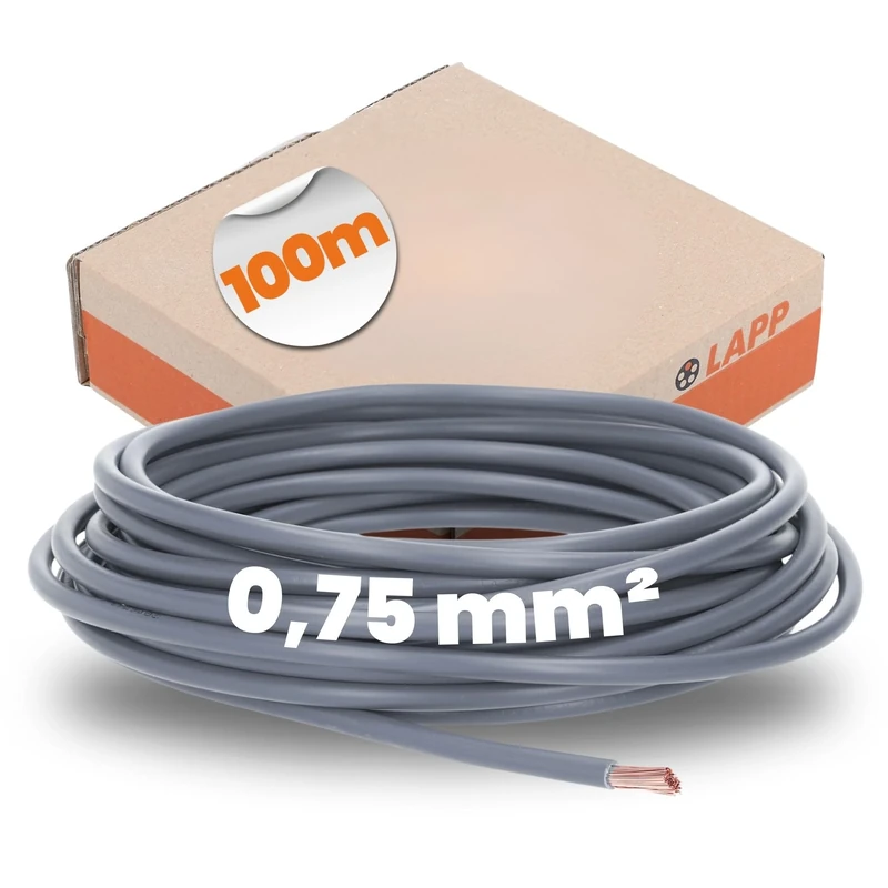 Lapp Cable PVC Cable H05V-K 1 x 0.75 mm² 100 m Grey