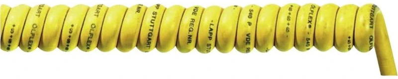 Lapp 73220146 Coiled Cable OeLFLEX® Spiral 540 P 1500 mm / 5000 mm 2 x 1.50 mm² Yellow 1 Piece - Image 1