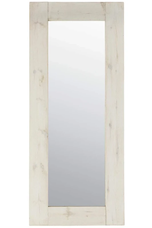 Large White Solid Wood Full Length Mirror 6Ft X 2Ft6 (183cmcm X 76cm)