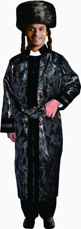 Dress Up America Adult Black Rabbi Bekitcha Coat Set