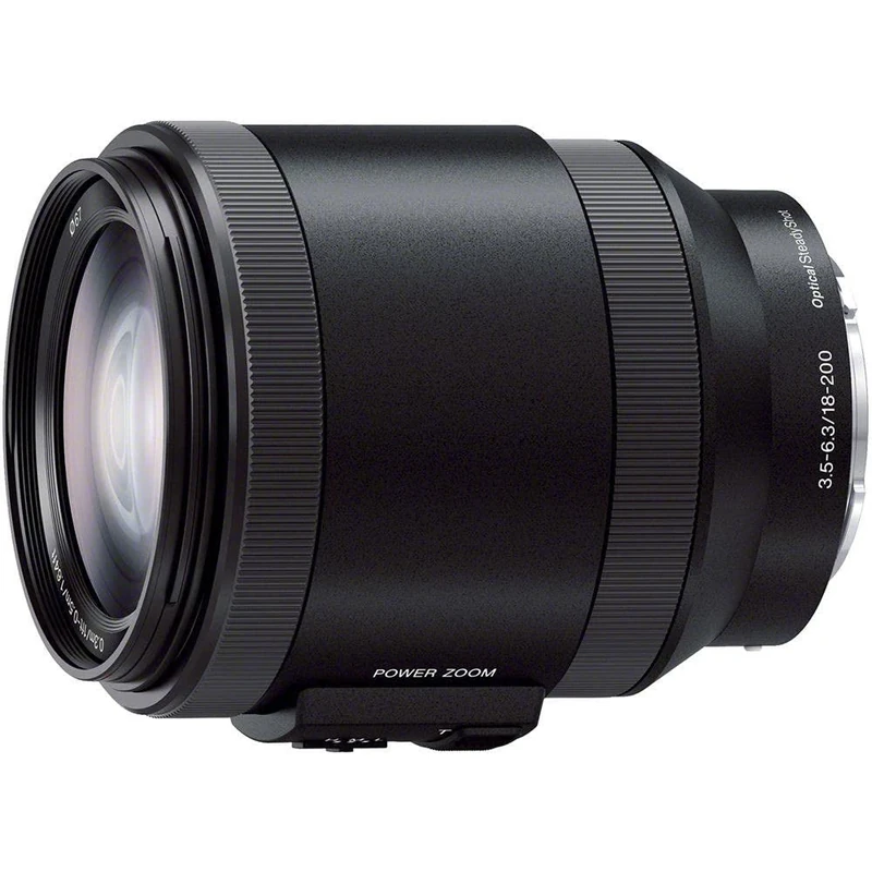 Sony SELP18200 E Mount - APS-C 18-200mm F3.5-6.3 Power Zoom Lens, Black