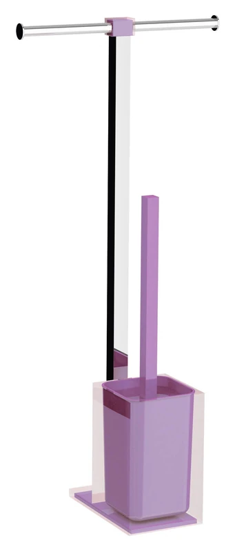 Gedy by Nameeks Rainbow Standing Towel Holder Lilac RA32 Contemporary Resin Italian Bathroom Accessories Set