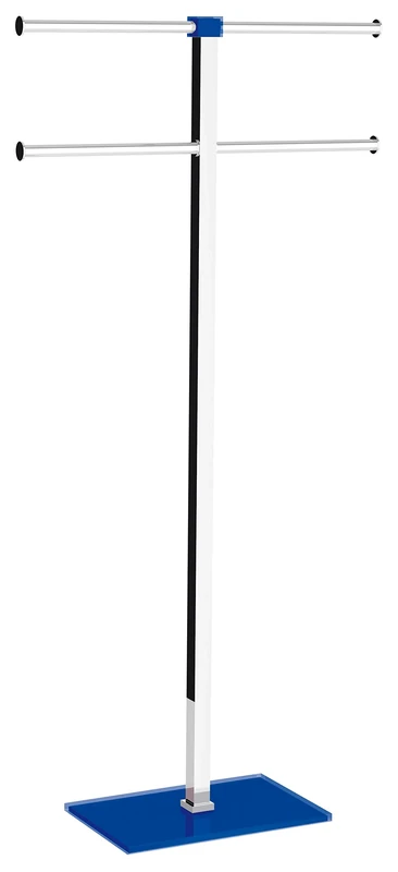 Gedy by Nameeks Rainbow Standing Towel Holder Blue RA31 Contemporary Resin Italian Bathroom Accessories Set