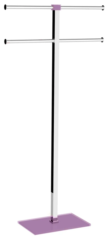 Gedy by Nameeks Rainbow Standing Towel Holder Lilac RA31 Contemporary Resin Italian Bathroom Accessories Set