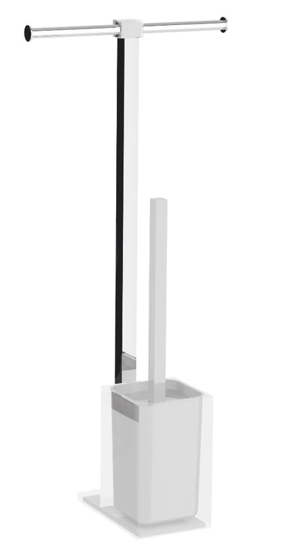 Gedy by Nameeks Rainbow Standing Towel Holder White RA32 Contemporary Resin Italian Bathroom Accessories Set