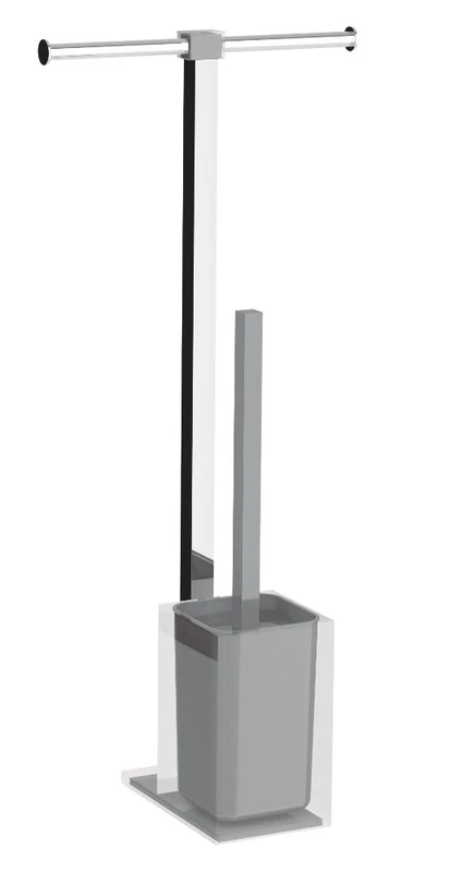 Gedy by Nameeks Rainbow Standing Towel Holder Silver RA32 Contemporary Resin Italian Bathroom Accessories Set